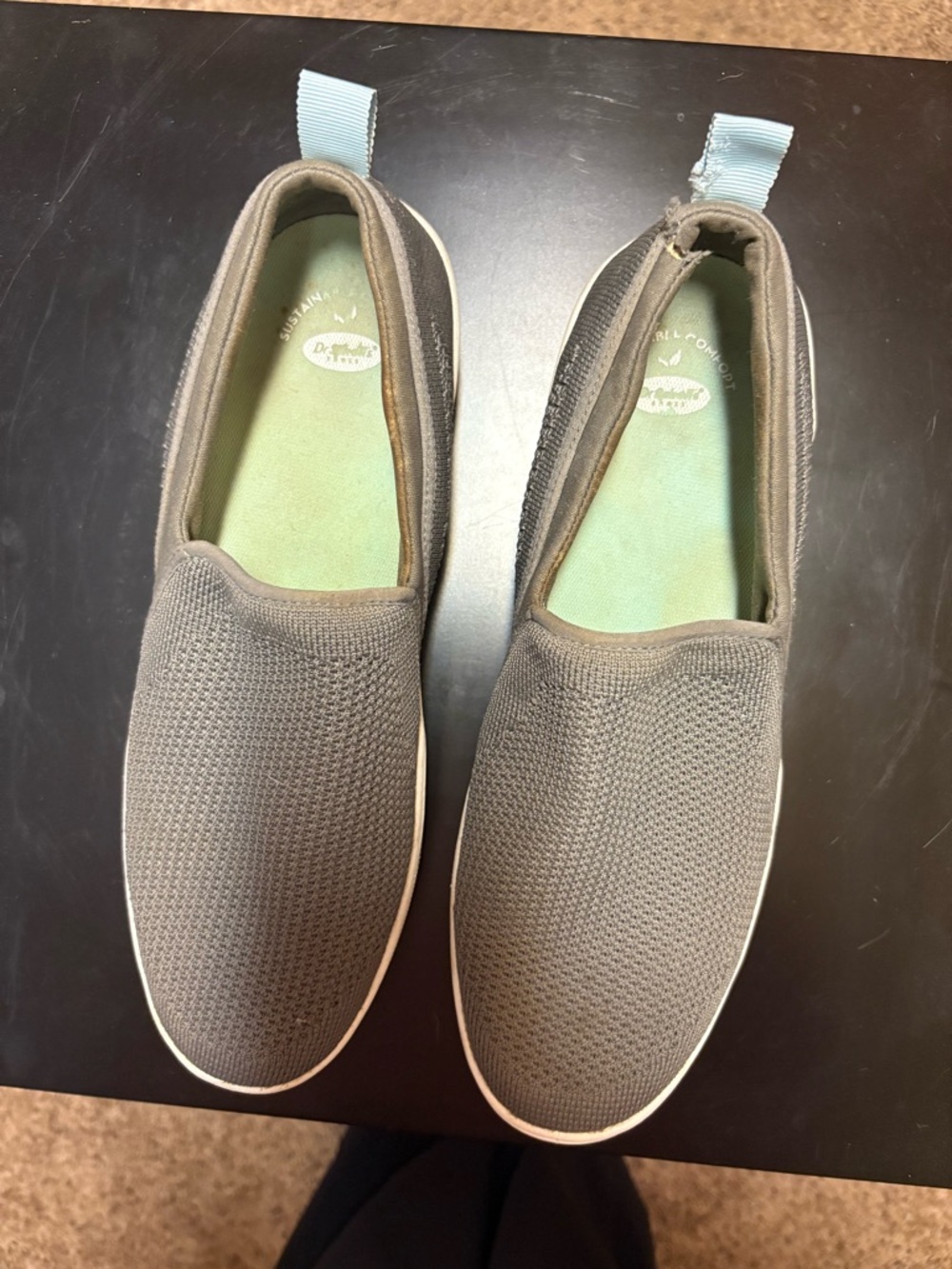 Womens Slip-On Knit Casual Shoes - Gray